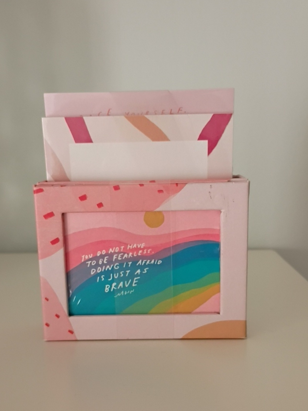 Hallmark Pink Rainbow Note Display